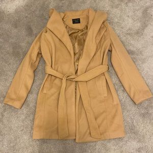 Love Tree Open Camel Coat